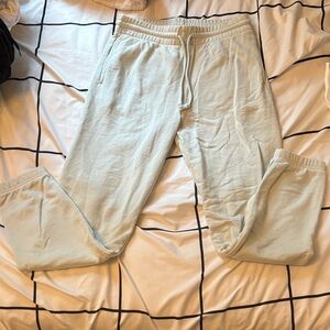 Mint Green TNA/Aritzia Terry Cotton Sweatpants